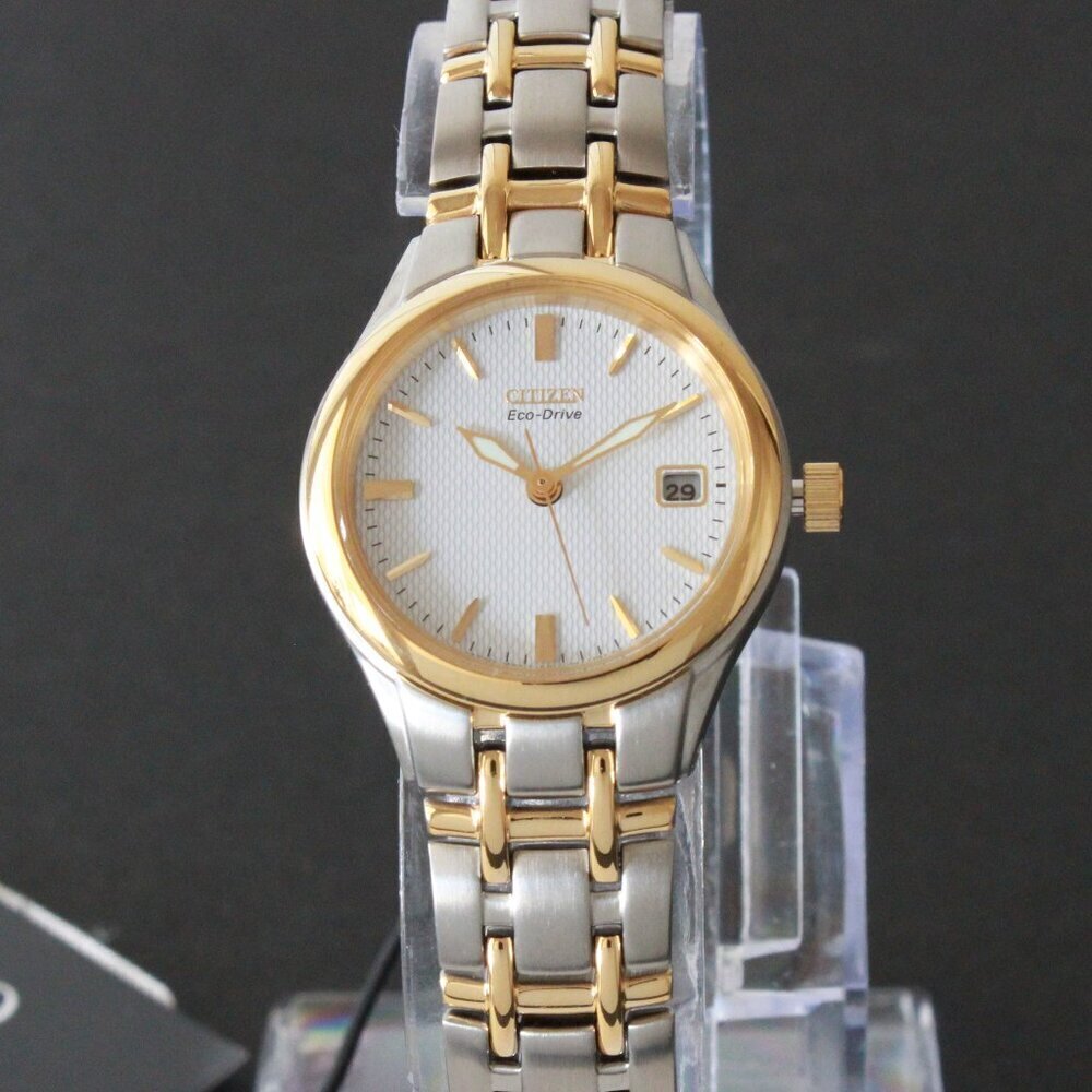 Eco Drive Women's Silhouette Calendar Two Tone 25mm - Picture 6 of 12